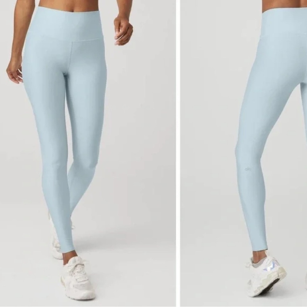 Alo Yoga Airbrush Winter Warm High-Waist Blue Legging L - Picture 5 of 7